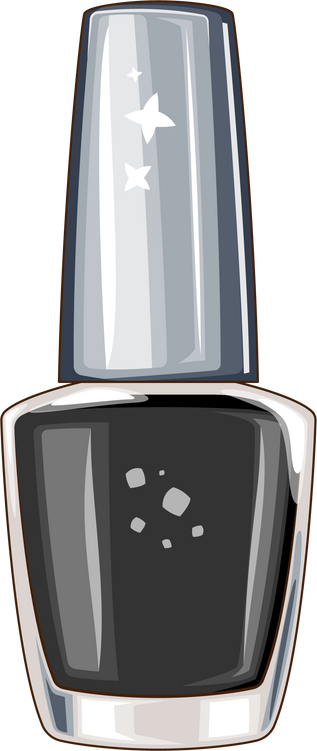 3D Black Nail Polish Bottle